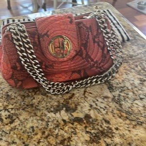 No. 7 Vintage Quilt Shoulder Snake pink multi. More like coral